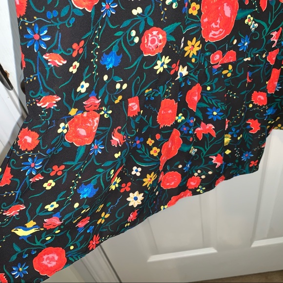 J. Crew Flutter Sleeve Floral Print Dress Small - Picture 4 of 13